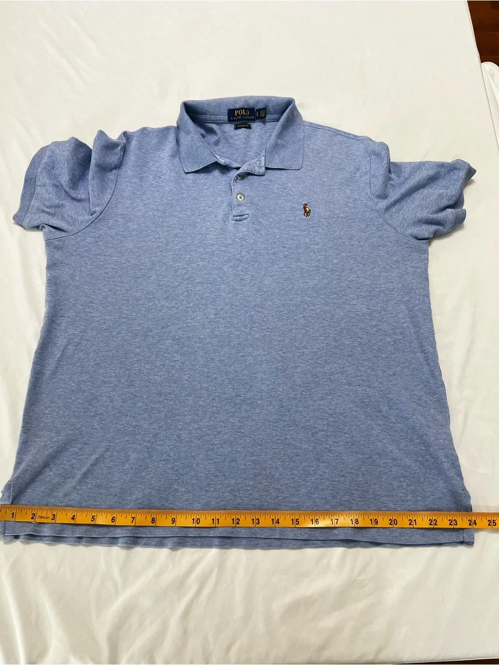 Polo Ralph Lauren Soft Jersey Cotton Classic Fit Blue Heather Shirt L Preppy